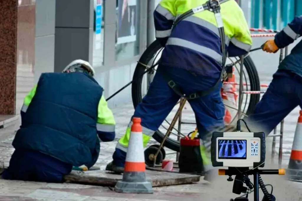 trabajadores en la calle
